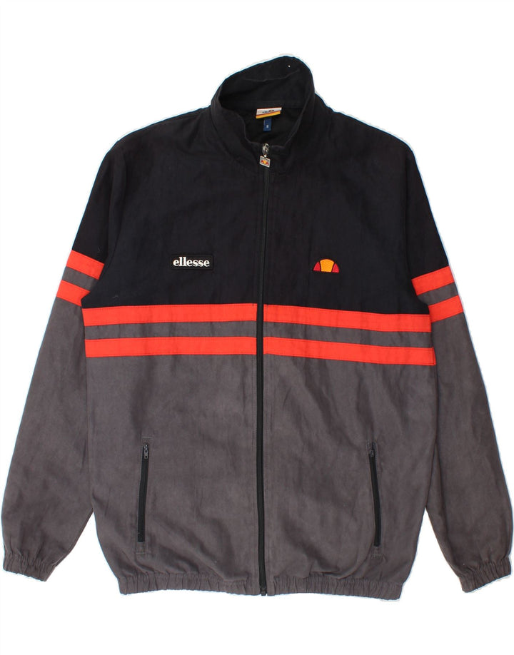 ELLESSE Mens Tracksuit Top Jacket Small Grey Colourblock Polyester Vintage Ellesse and Second-Hand Ellesse from Messina Hembry 