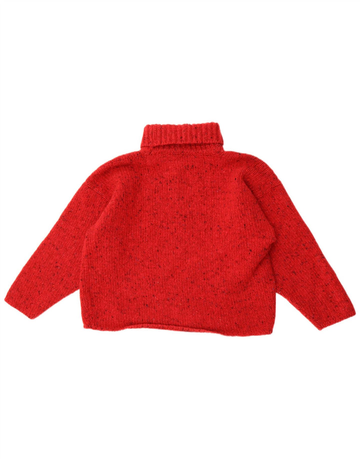 Rossan Rollkragenpullover für Damen, UK 14, Größe L, rot meliert