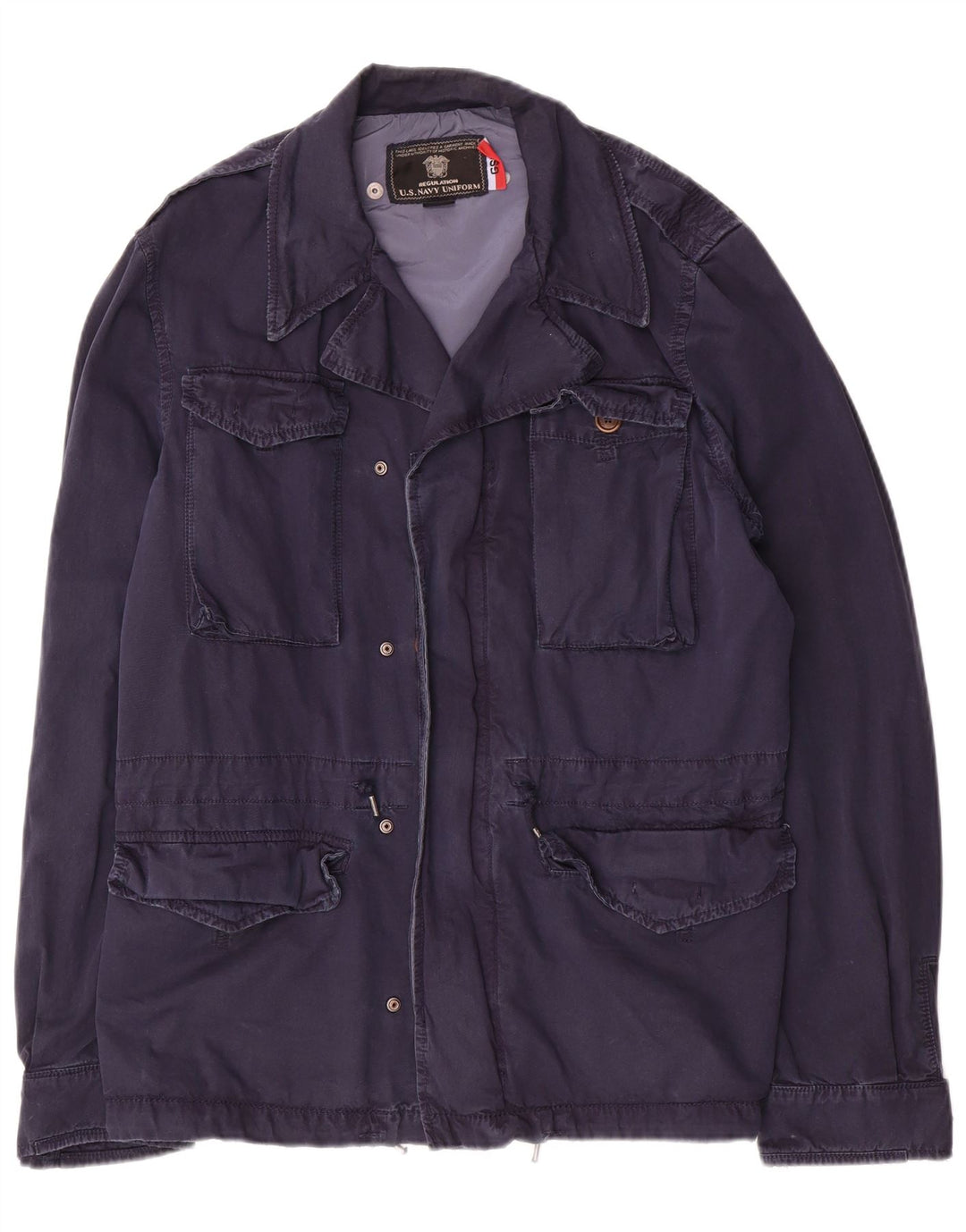 Vintage Herren Utility Jacke UK 42 XL Marineblaues Nylon