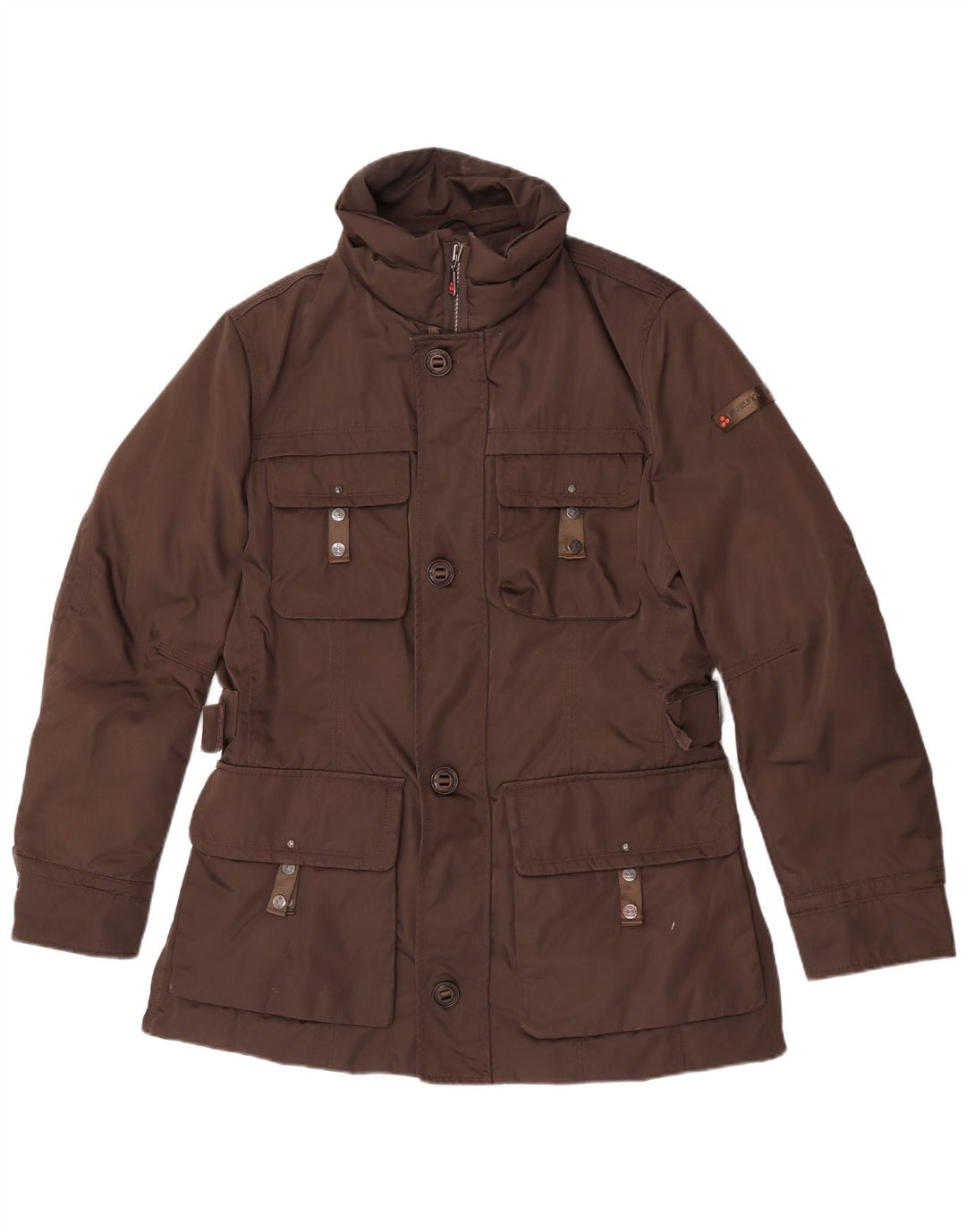 PEUTEREY Herren Parka Jacke UK 38 Mittelbraunes Polyester