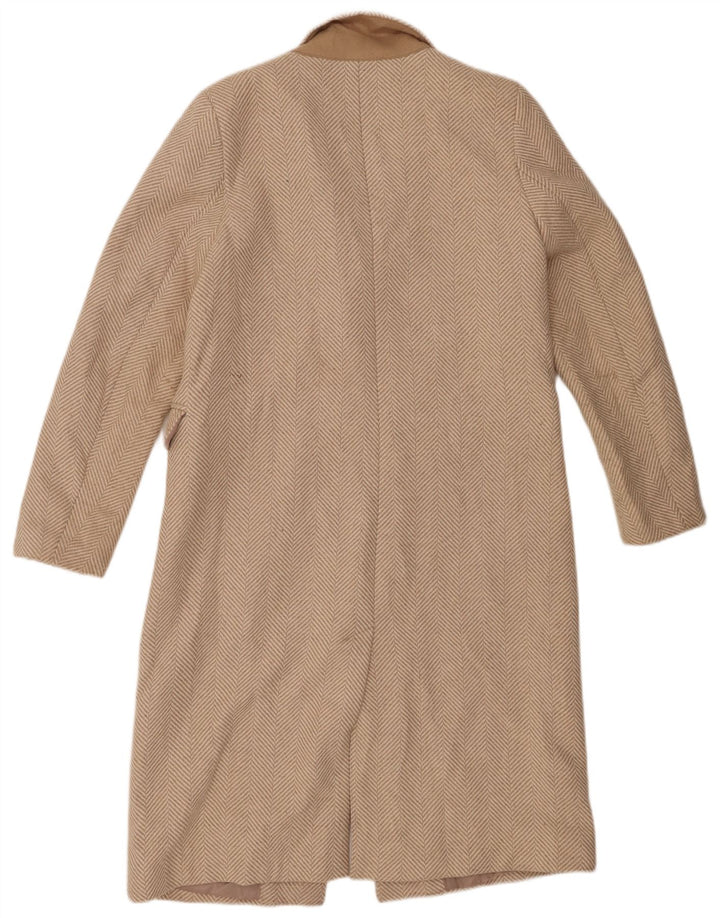 Marks & Spencer Damen Mantel UK 12 Mittelbeige Herringbone Polyester