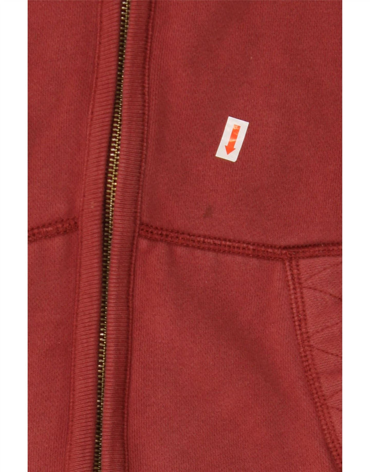 FAT FACE Herren-Kapuzenpullover mit Reißverschluss, Größe S, Burgunderrot