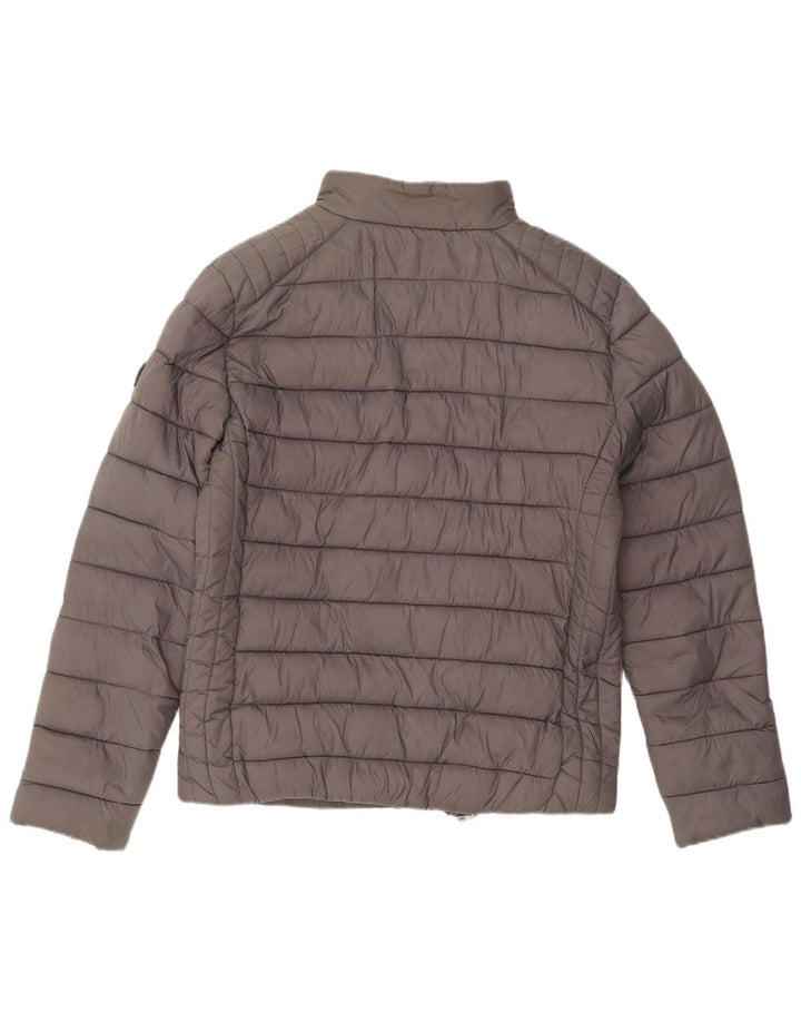 Liu Jo Herren Wattierte Jacke UK 40 Large Grau Polyamid