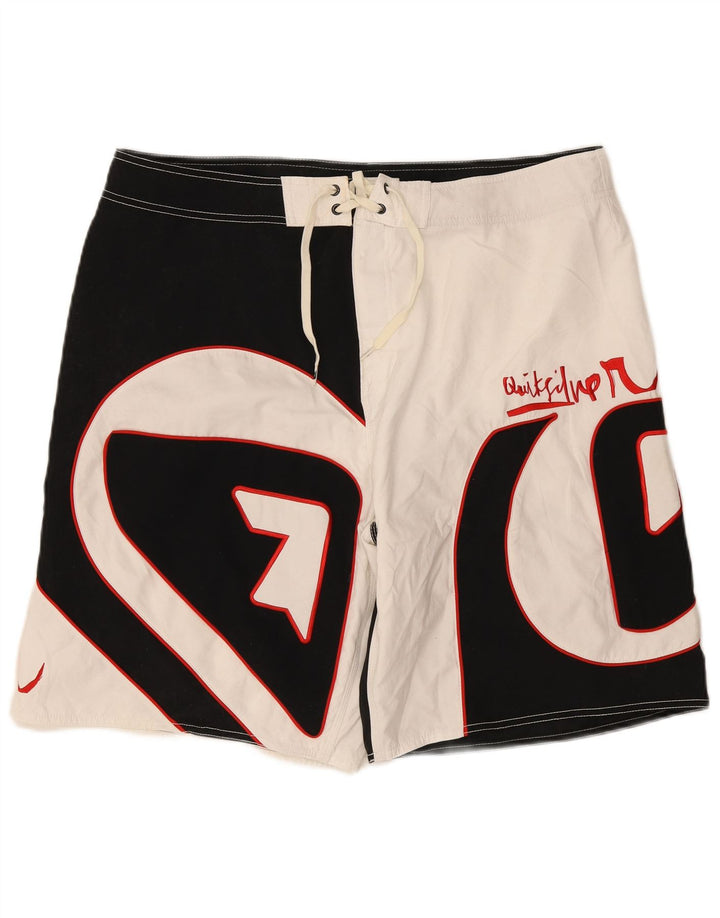 Quiksilver Herren-Badeshorts mit Grafik, XL, schwarzes Farbblock-Polyester
