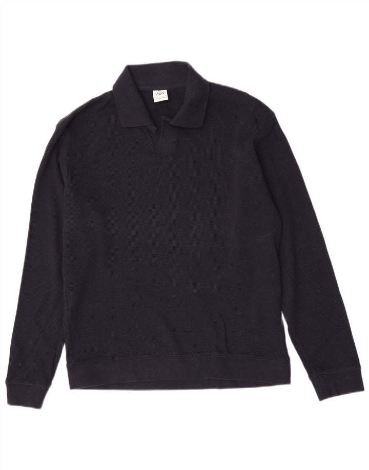 Zara Herren-Pullover mit Rollkragen, Größe S, Marineblau