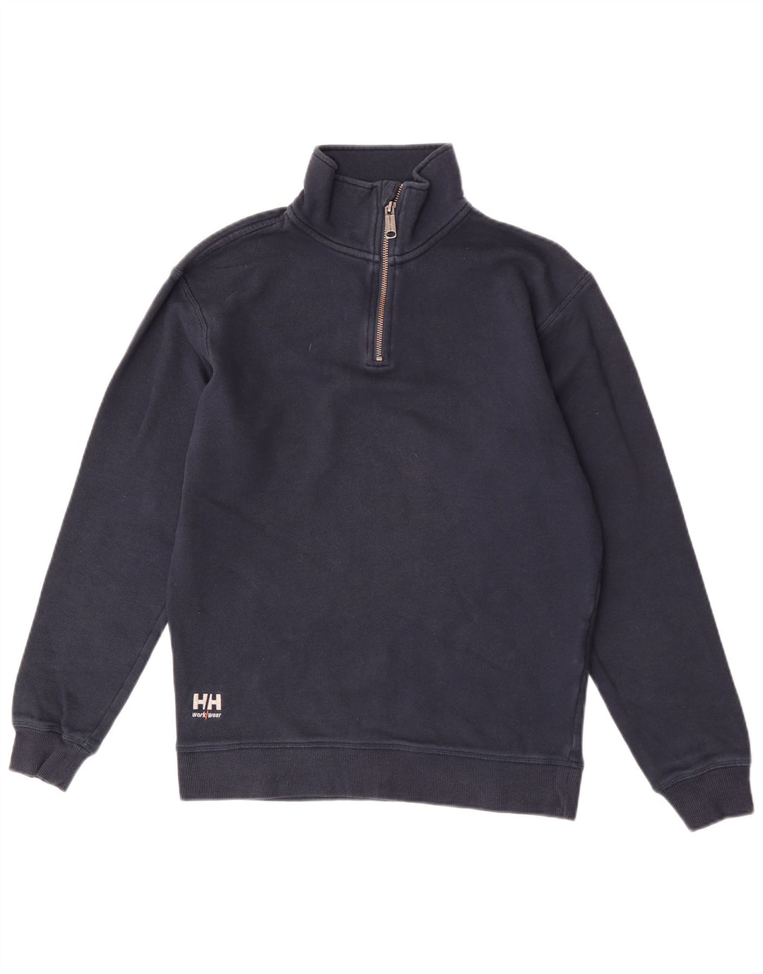 Helly Hansen Herren-Sweatshirt mit Reißverschluss am Hals, mittlere marineblaue Baumwolle