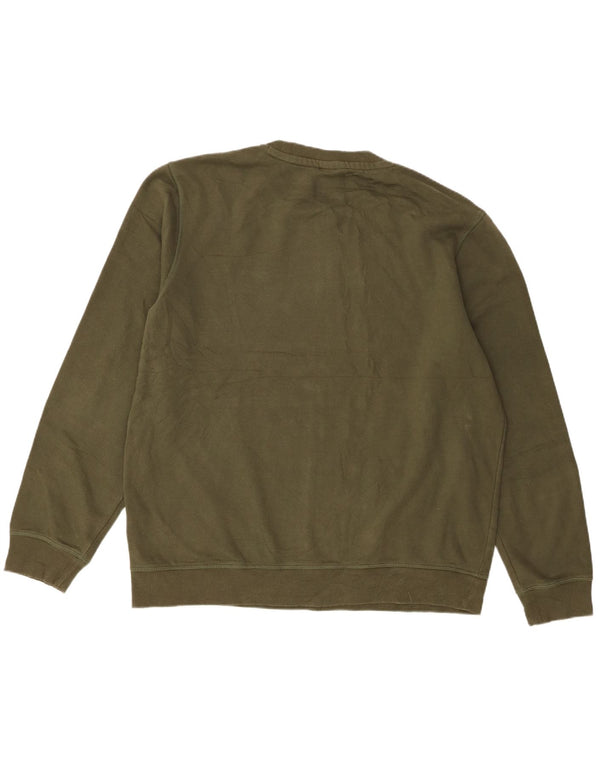 Napapijri Herren Sweatshirt Pullover 3XL Khaki Baumwolle