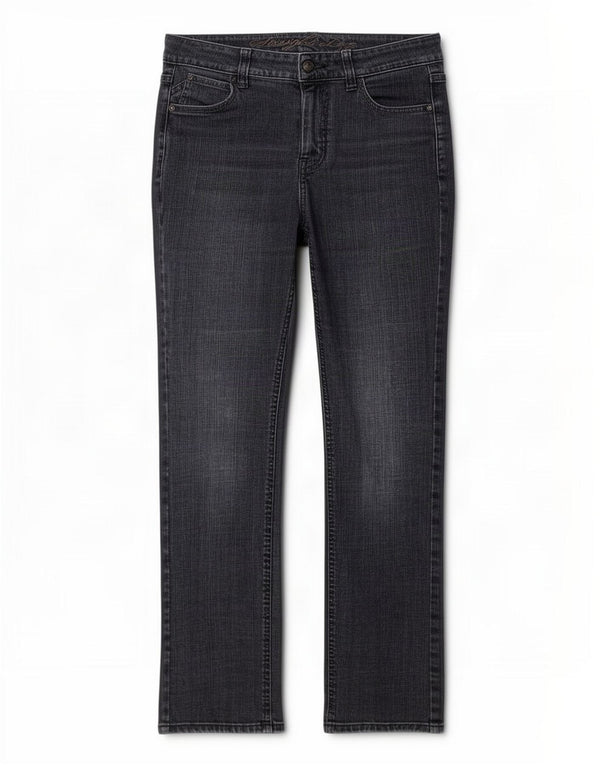 Marks & Spencer Damen Bootcut-Jeans UK 10 Small W27 L29 Marineblaue Baumwolle