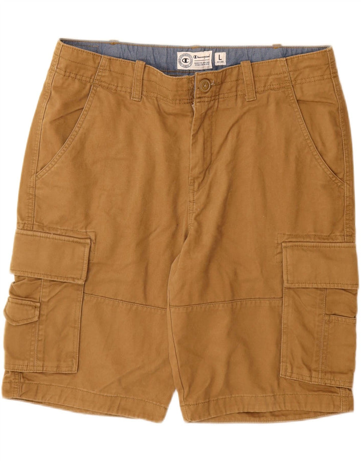 CHAMPION Herren Cargo-Shorts, Größe L, W36, Beige, Baumwolle