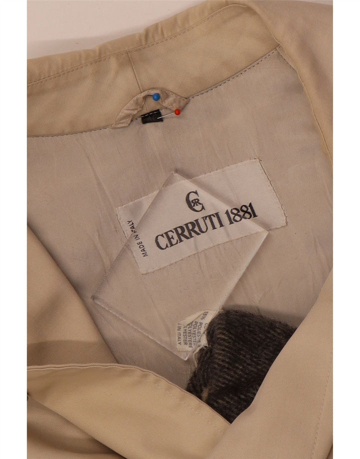 Cerruti 1881 Herrenmantel IT 46 Small Beige Baumwolle