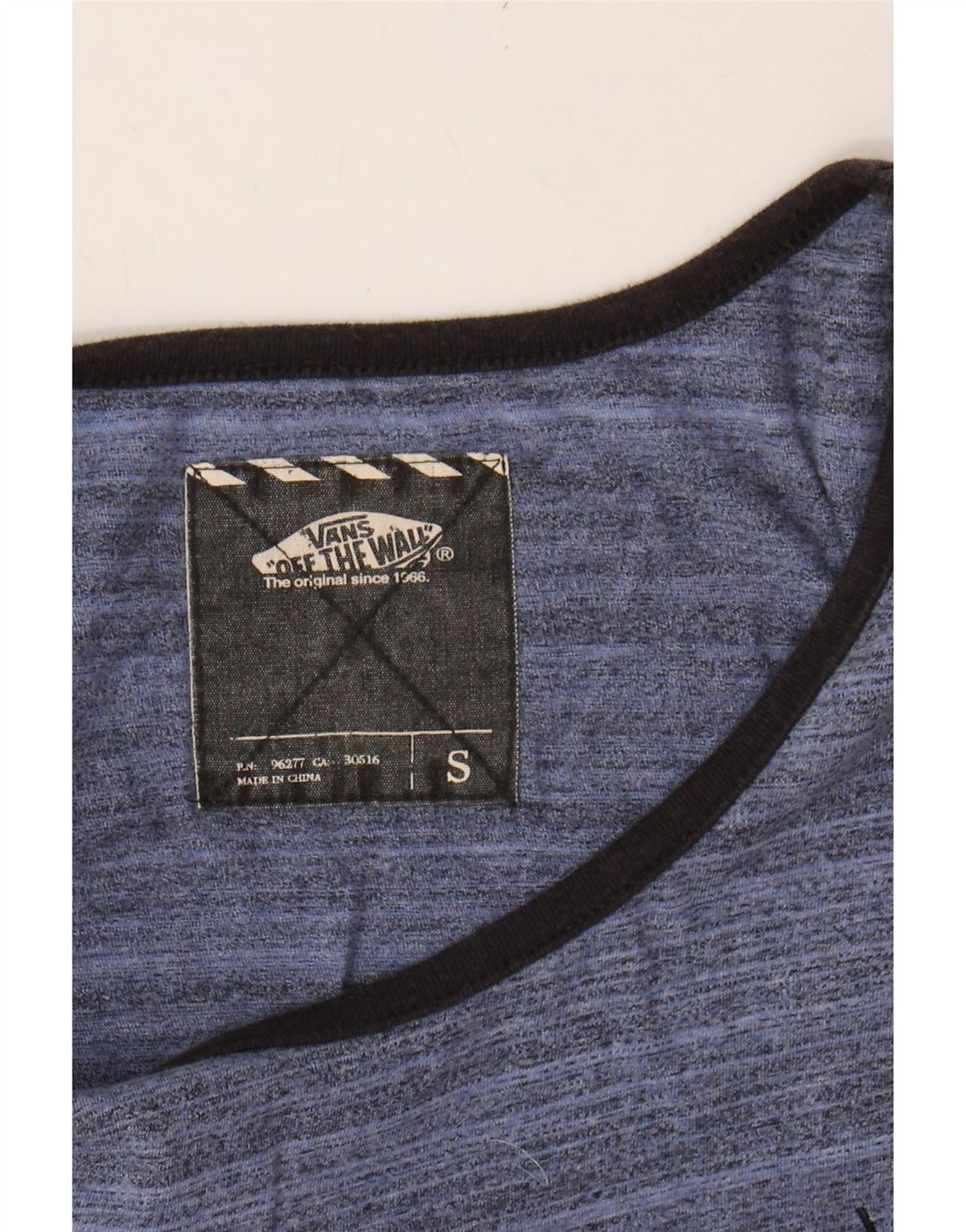 VANS Mens Vest Top Small Navy Blue Striped Vintage Vans and Second-Hand Vans from Messina Hembry 