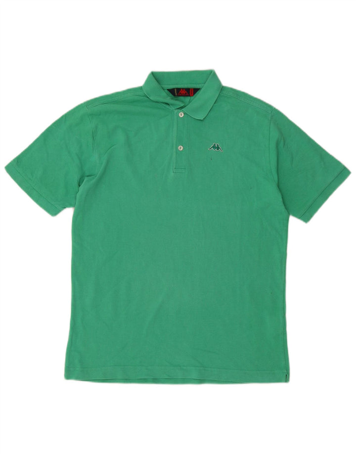 Kappa Herren-Poloshirt aus mittelgrüner Baumwolle