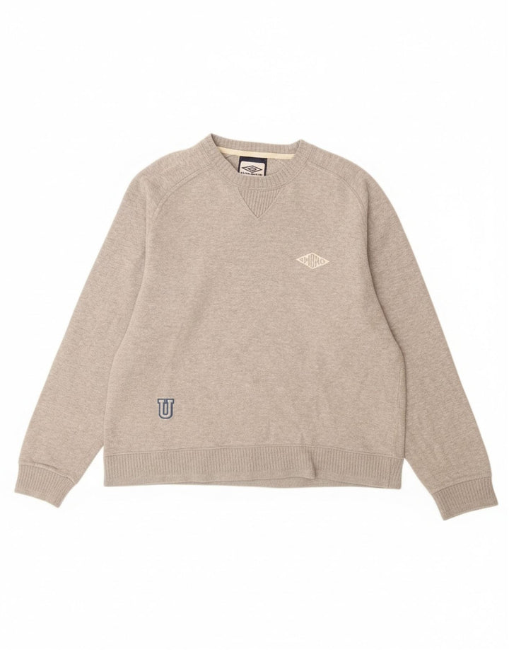 Umbro Herren Sweatshirt Pullover UK 35/37 Small Grau Baumwolle