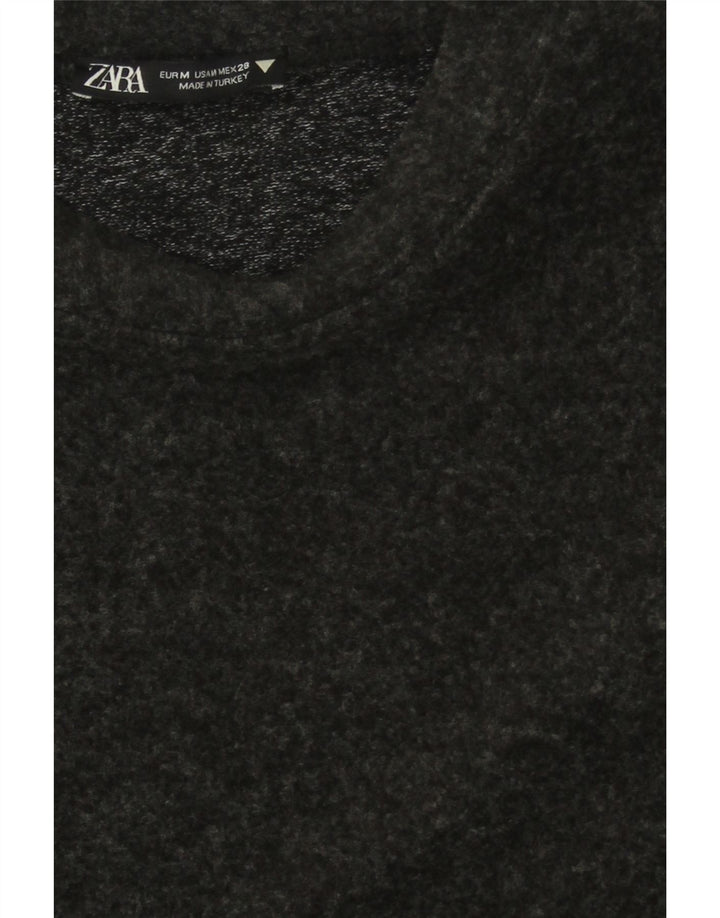 ZARA Womens Crew Neck Jumper Sweater UK 14 Medium Black Vintage Zara and Second-Hand Zara from Messina Hembry 