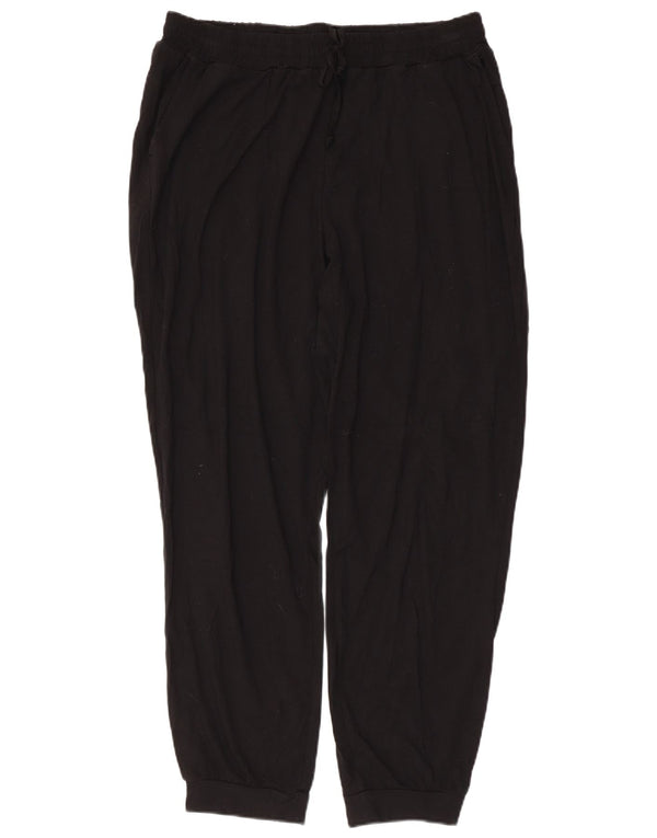 John Lewis Damen Jogger Freizeithose UK 16 Large W32 L27 Schwarze Viskose