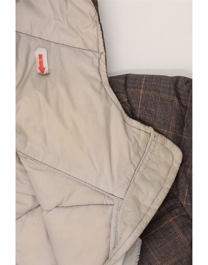 Colmar Wattierte Jacke für Jungen mit Kapuze, 13–14 Jahre, grau kariertes Polyester