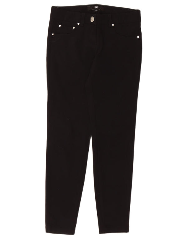 Elisabetta Franchi Skinny-Freizeithose für Damen IT 40 Small W27 L27 Schwarz