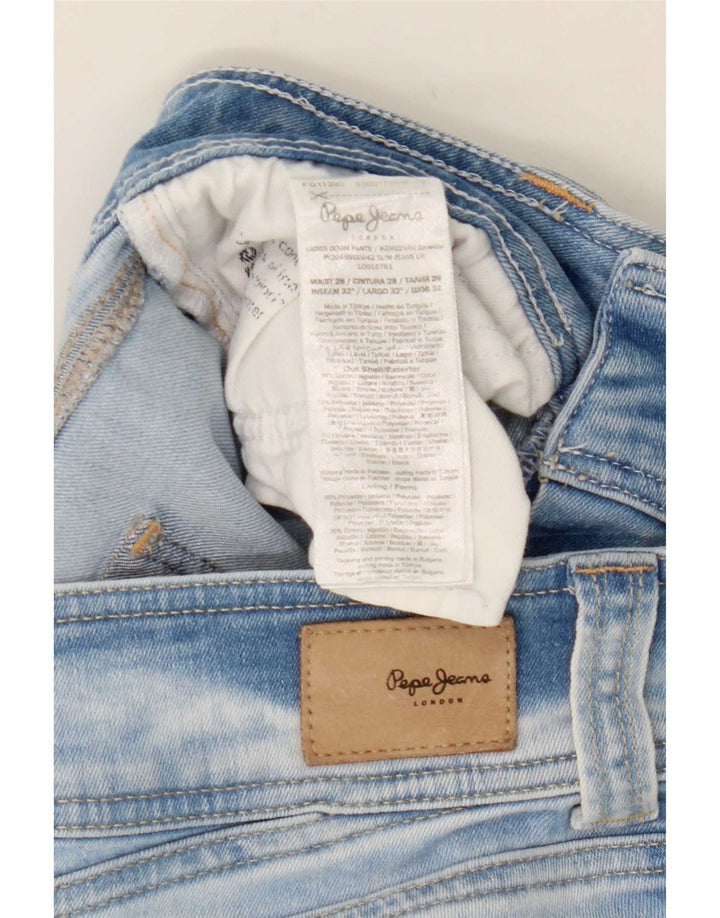 PEPE Jeans Damen Straight W29 L32 Blaue Baumwolle
