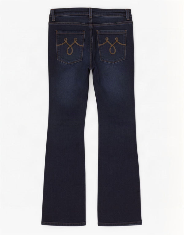 Oasis Damen Scarlet Bootcut Jeans UK 10 Small W27 L30 Marineblau Baumwolle