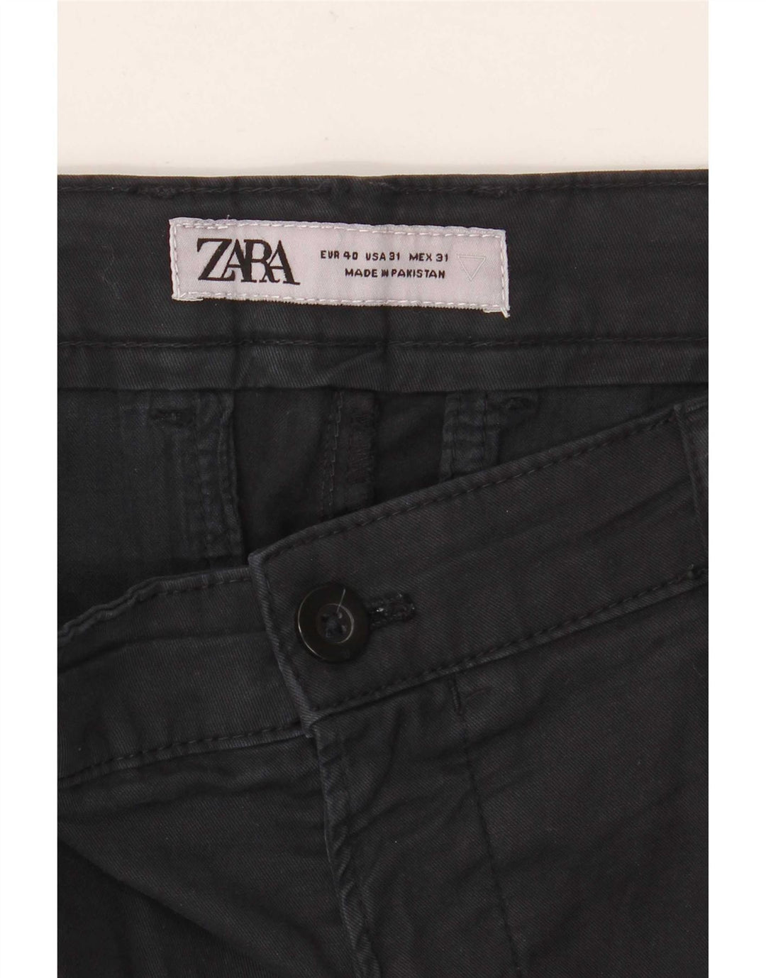 Zara Slim Chino-Hose für Herren, EU 40, M, B31, L26, Schwarz