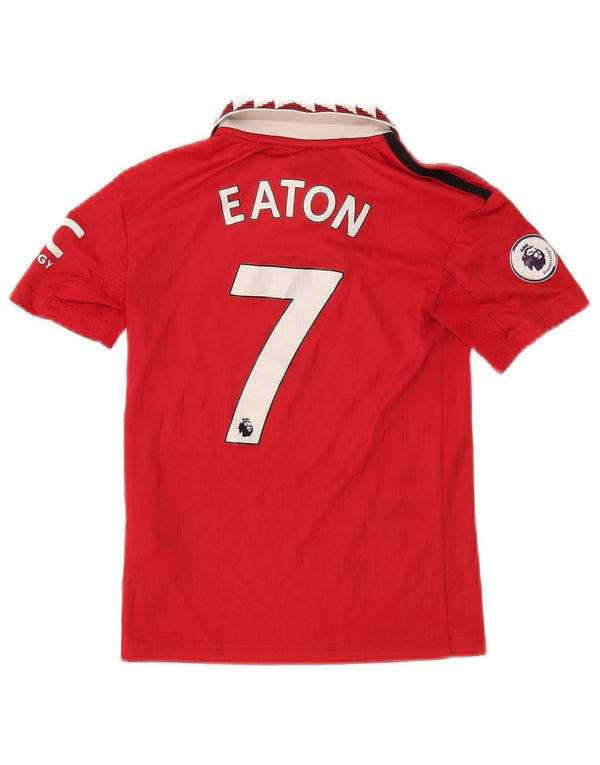 ADIDAS Manchester United Grafik-Poloshirt für Jungen, 7–8 Jahre, rotes Farbblockdesign