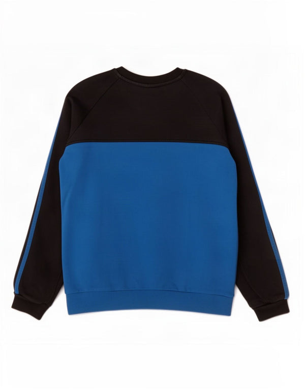 Adidas Sweatshirt-Pullover für Jungen, 11–12 Jahre, blaue Farbblock-Baumwolle