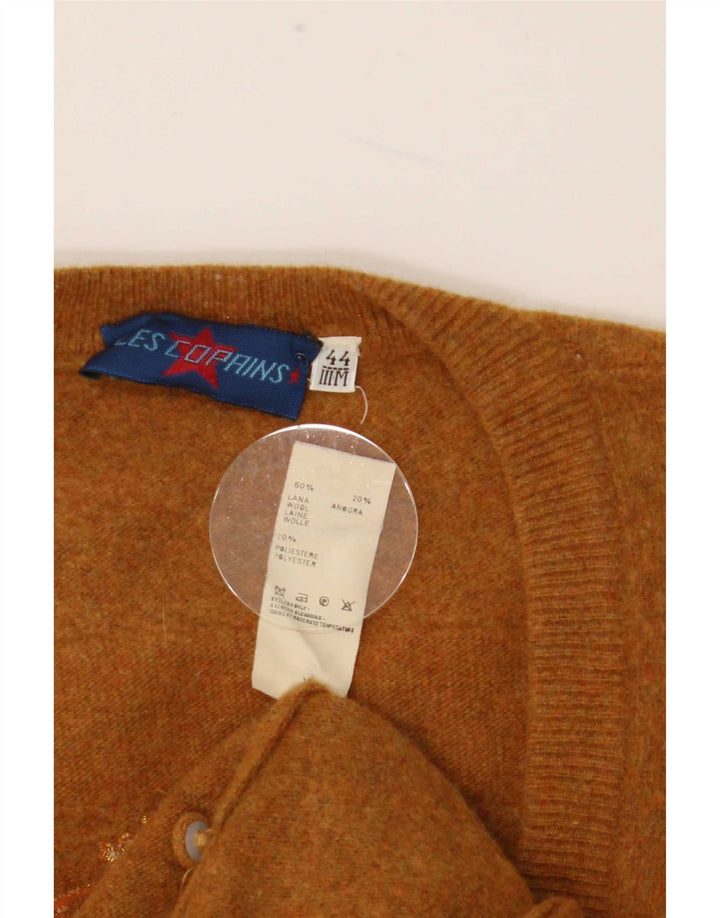 Les Copains Damen-Cardigan mit Grafik, übergroß, IT 44, Mittelbeige