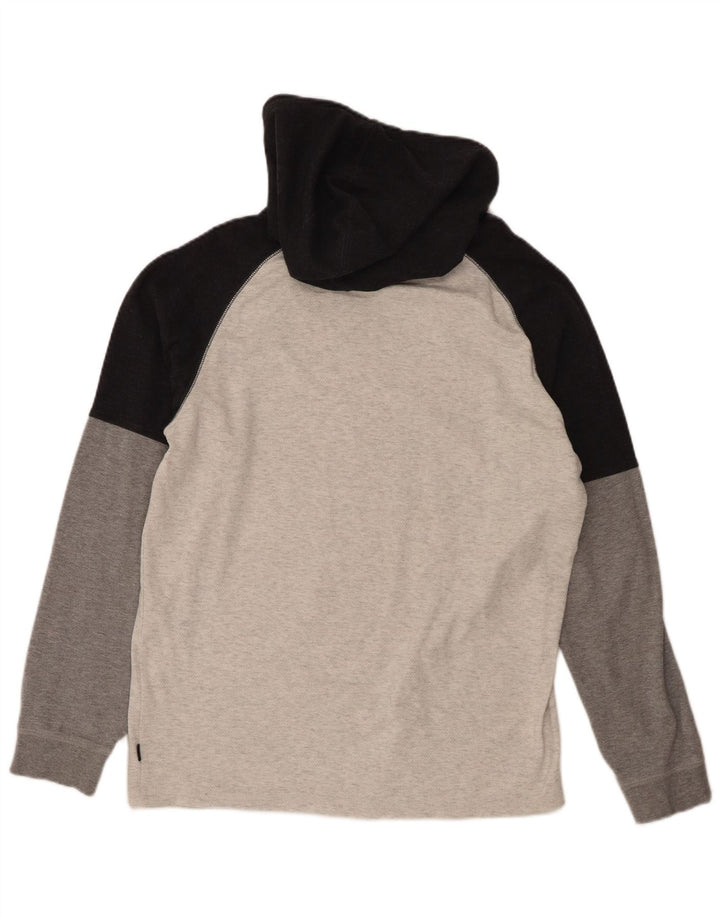 Rip Curl Herren-Kapuzenoberteil mit langen Ärmeln, mittelgraue Colourblock-Baumwolle