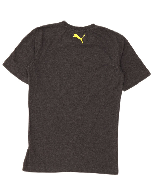 Puma Herren Grafik T-Shirt Top Small Grau Baumwolle