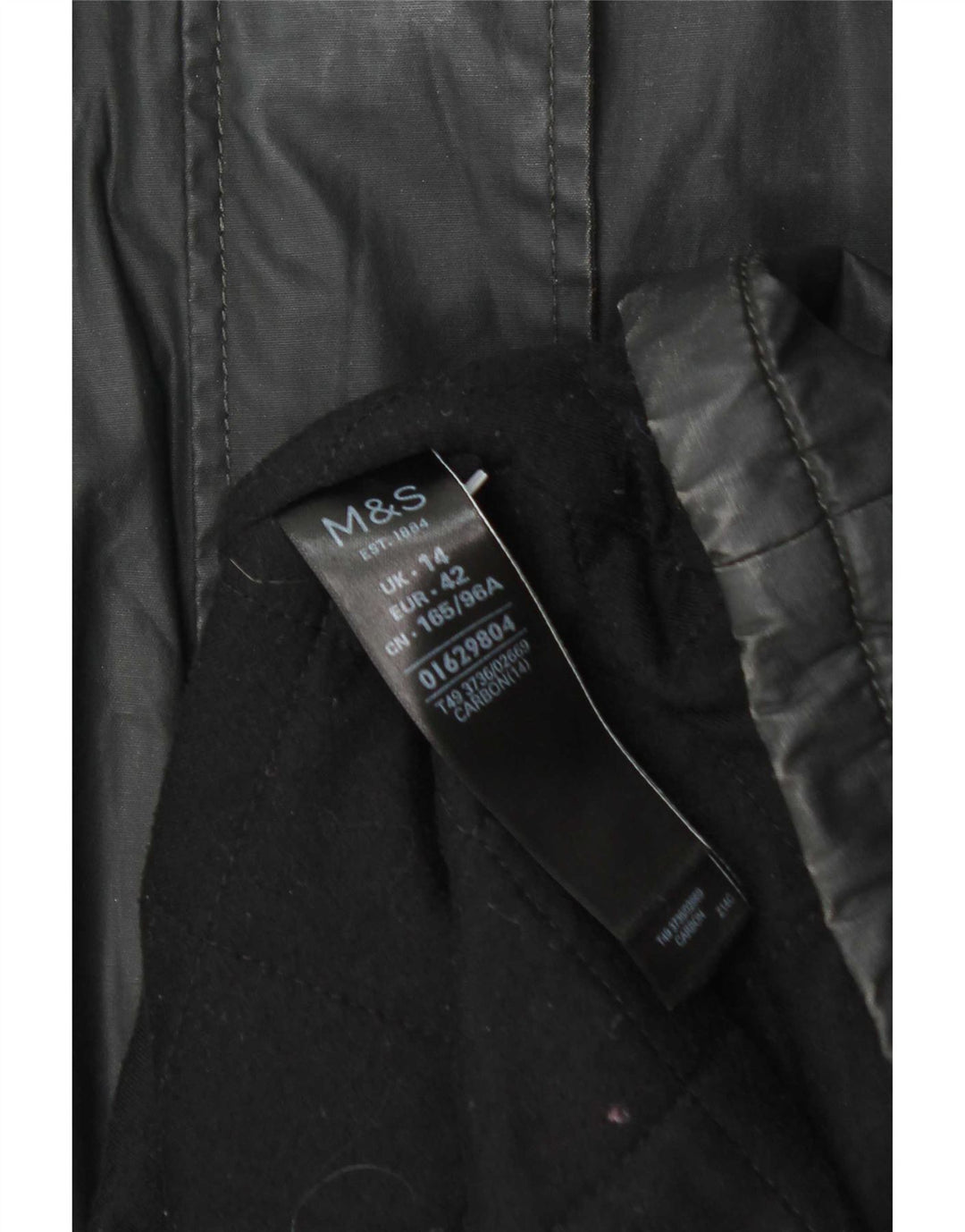 Marks & Spencer Damen Parka mit Kapuze, gewachst, Gr. 14, Grau
