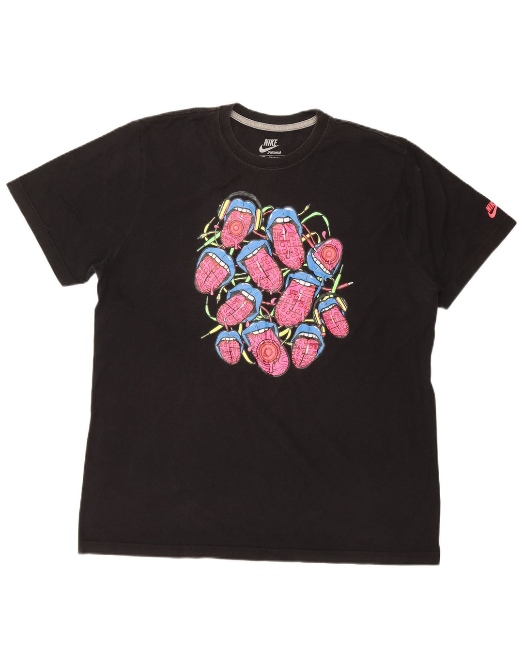 NIKE Mens Standard Fit Graphic T-Shirt Top XL Black
