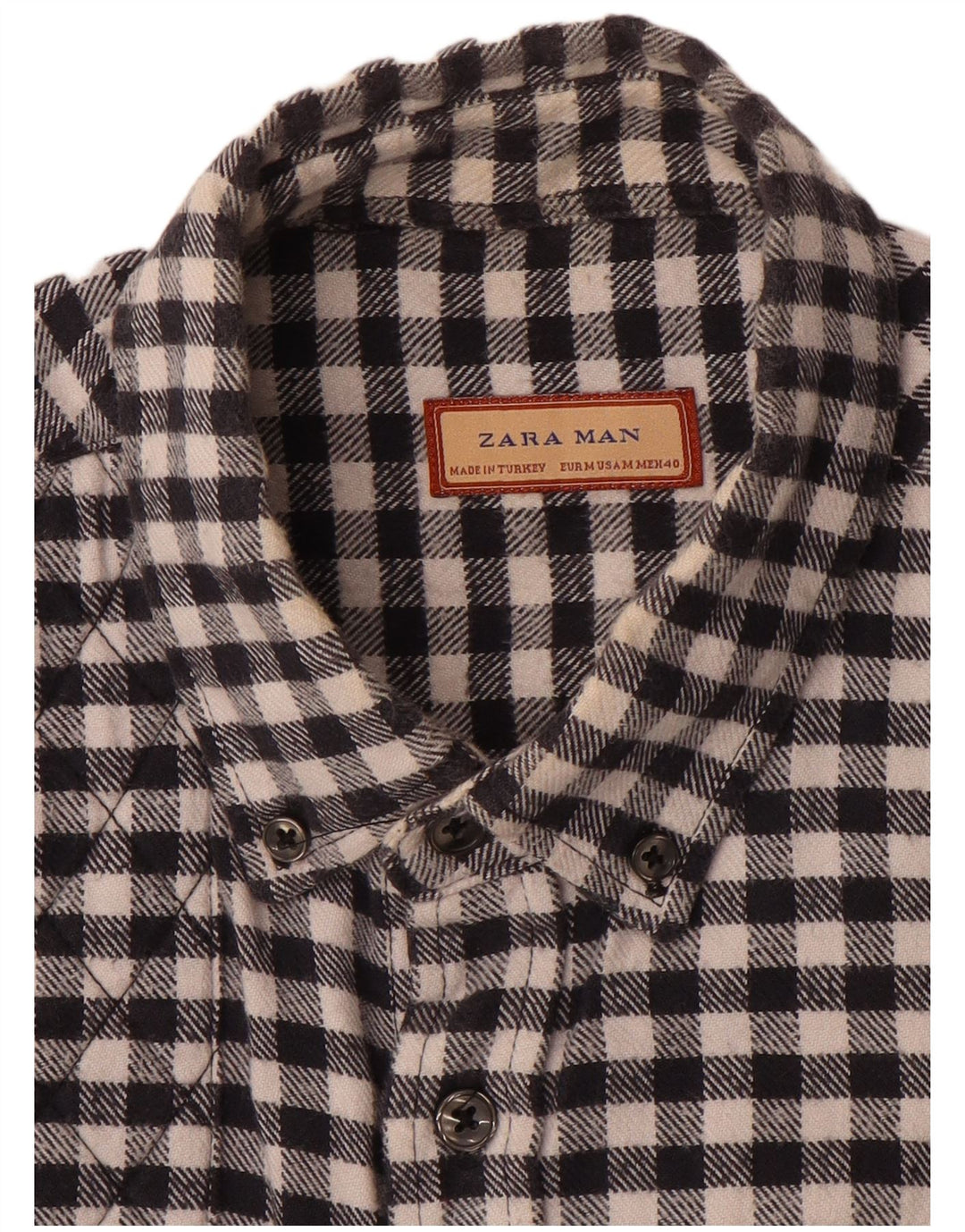 Zara Herren Flanellhemd Medium Black Gingham