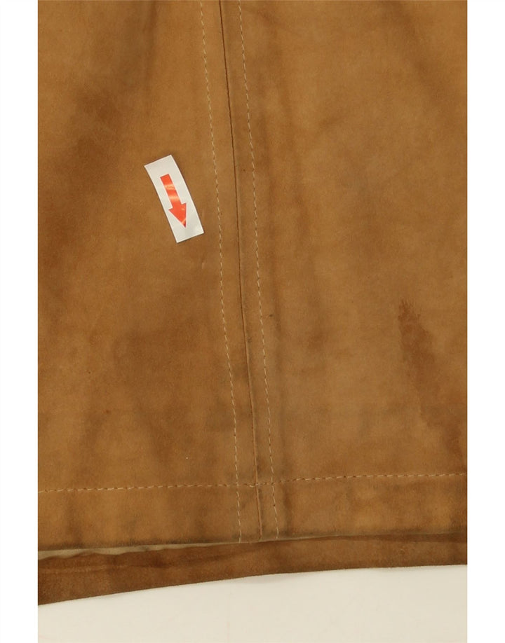 Ombraluce Herren Wildlederjacke IT 46 Großes braunes Leder