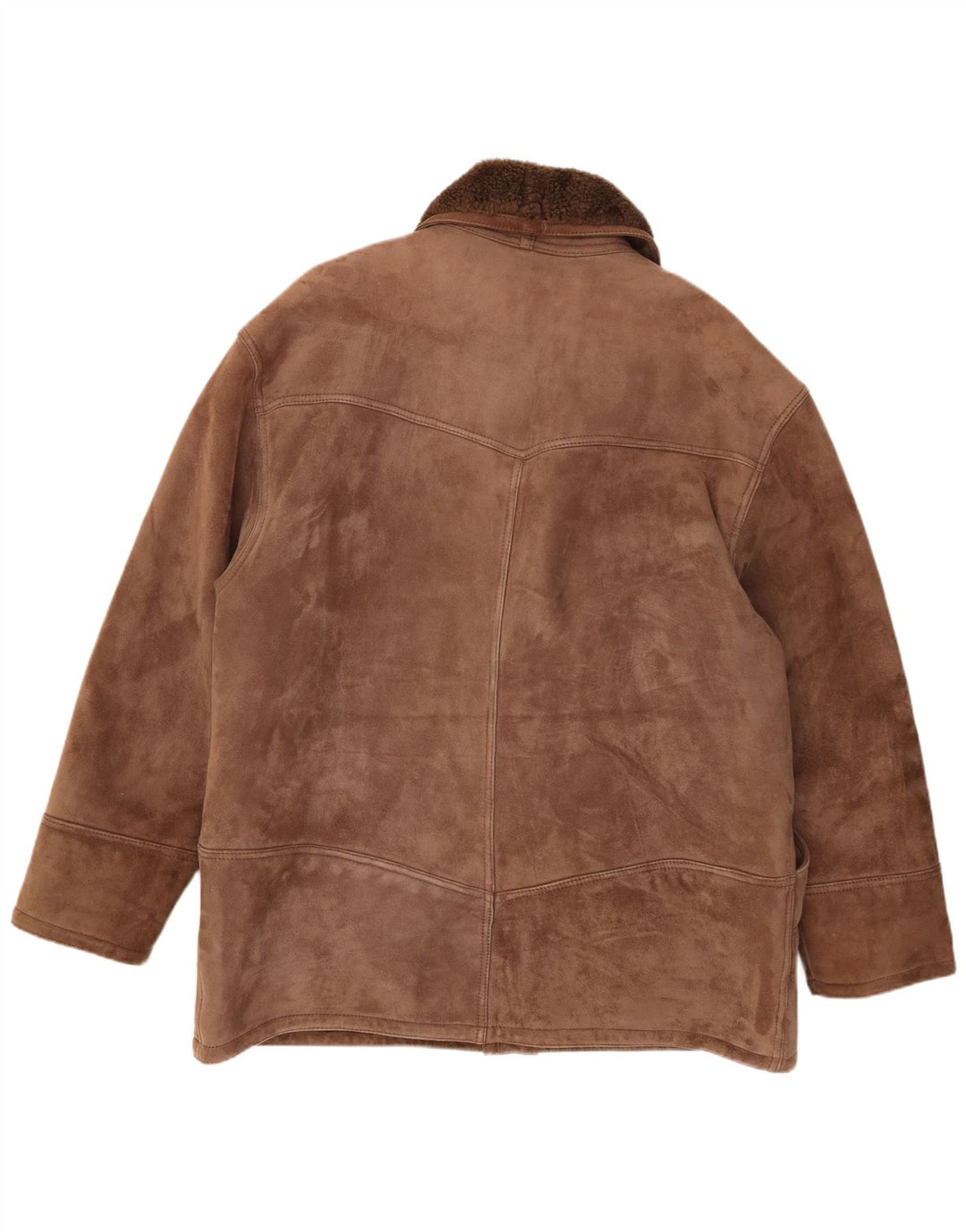Vintage Herren Lammfelljacke IT 54 2XL Braunes Lammfell