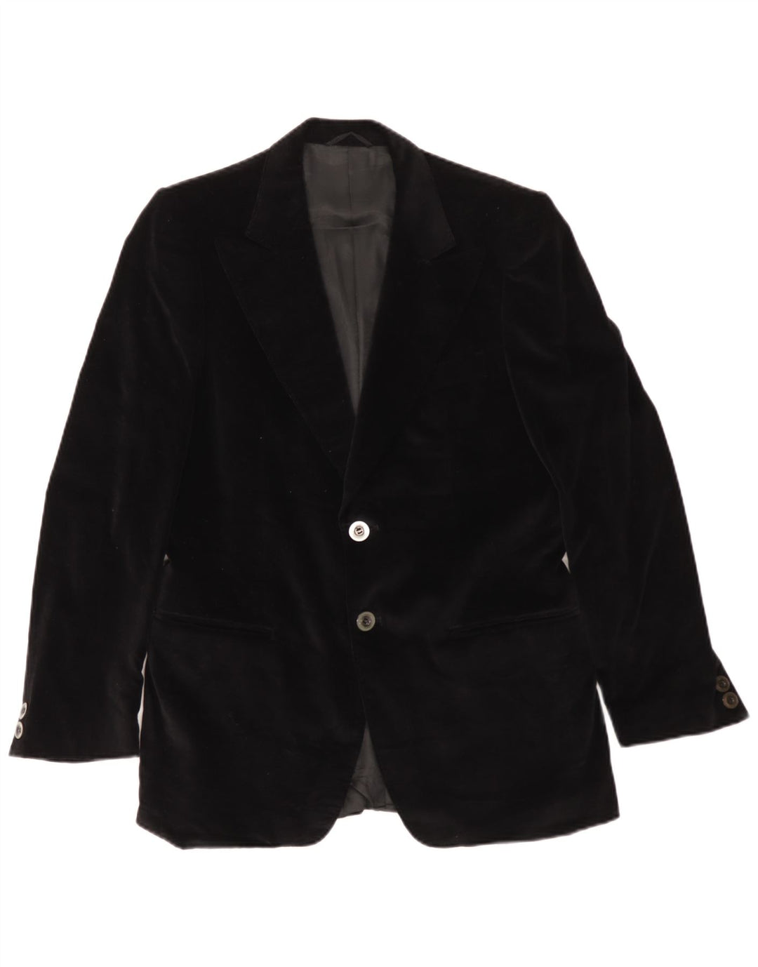 Issimo Herren-Blazer aus Samt mit 2 Knöpfen, Gr. 36, Schwarz
