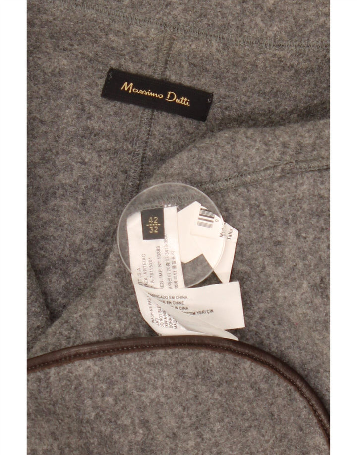 Massimo Dutti Damen-Blazerjacke mit 2 Knöpfen, EU 42, große graue Wolle