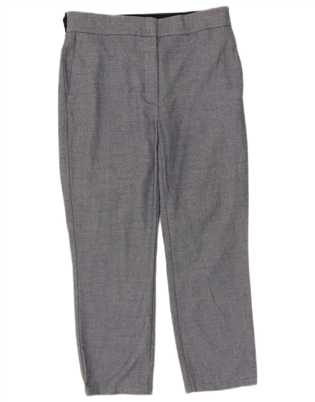 Zara Damen Capri-Hose, Größe L, W30, L23, Blau, Polyester