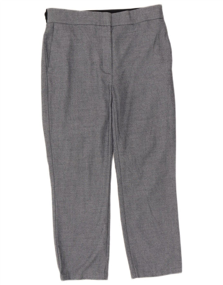Zara Damen Capri-Hose, Größe L, W30, L23, Blau, Polyester