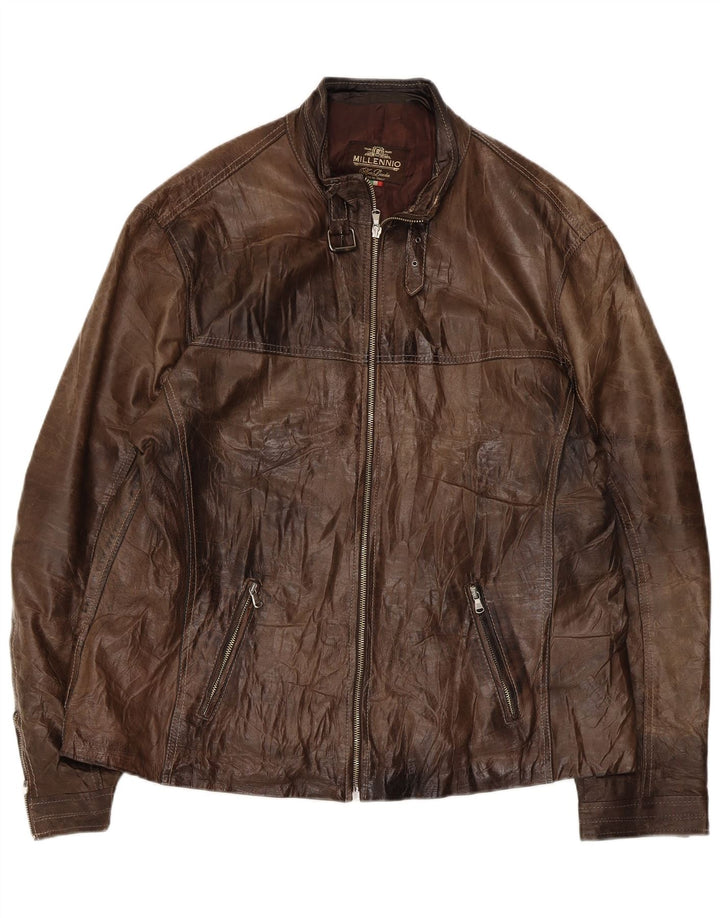 Vintage Herren Lederjacke UK 40 Großes braunes Leder