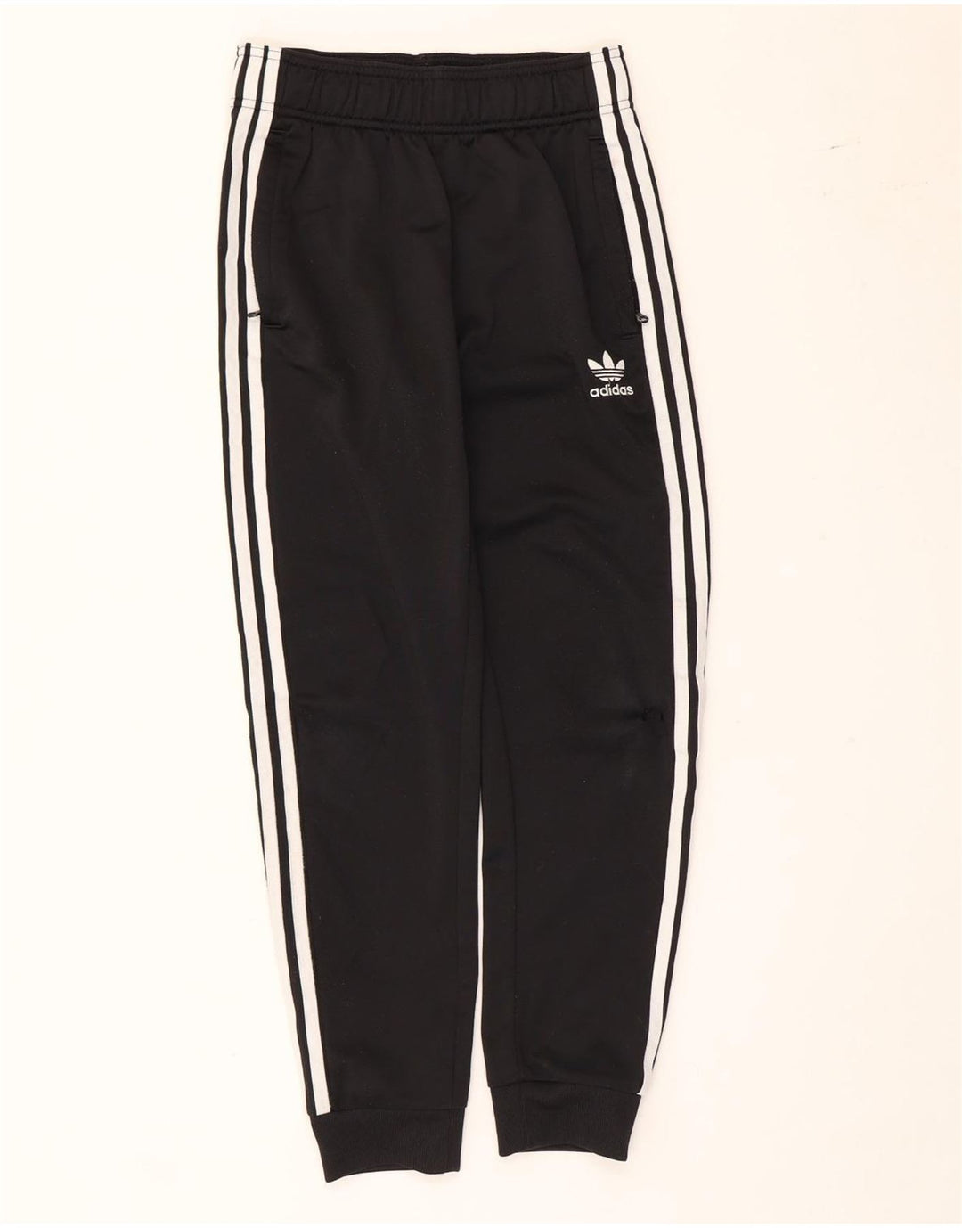 Adidas Jungen-Trainingshose, Jogginghose, 11–12 Jahre, schwarzes Polyester
