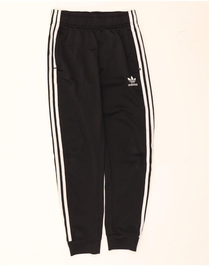 Adidas Jungen-Trainingshose, Jogginghose, 11–12 Jahre, schwarzes Polyester