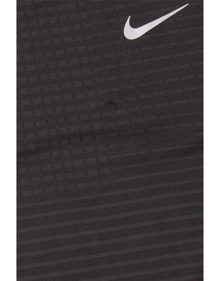 Nike Herren Dri Fit T-Shirt Top Mittelgrau Nadelstreifen