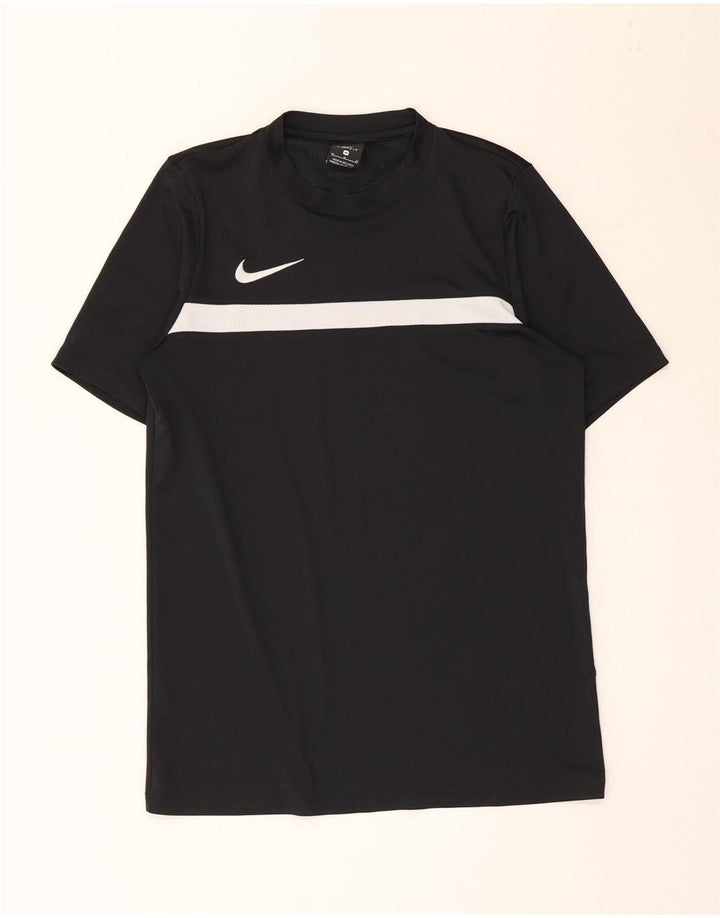Nike Herren Dri Fit T-Shirt Top Medium Schwarz Farbblock
