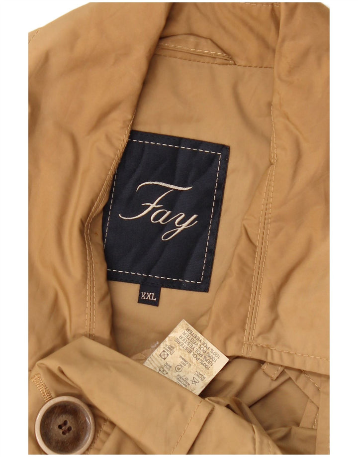 Fay Damen Trenchcoat UK 20 2XL Beige Polyester