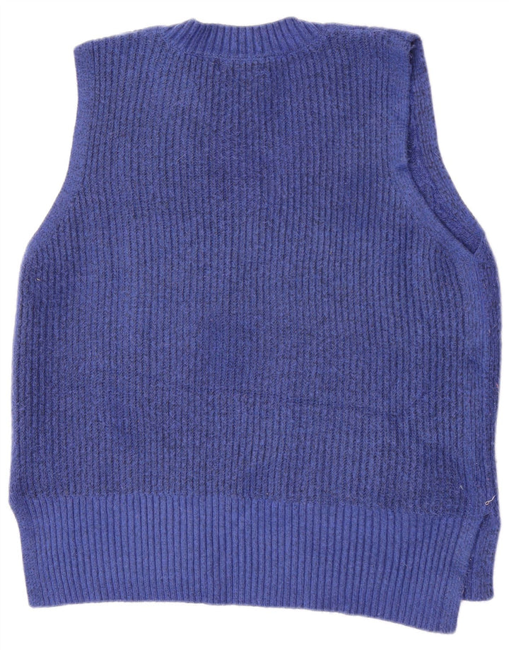 Marks & Spencer Damen Weste Tank Top UK 16 Large Blau Polyester