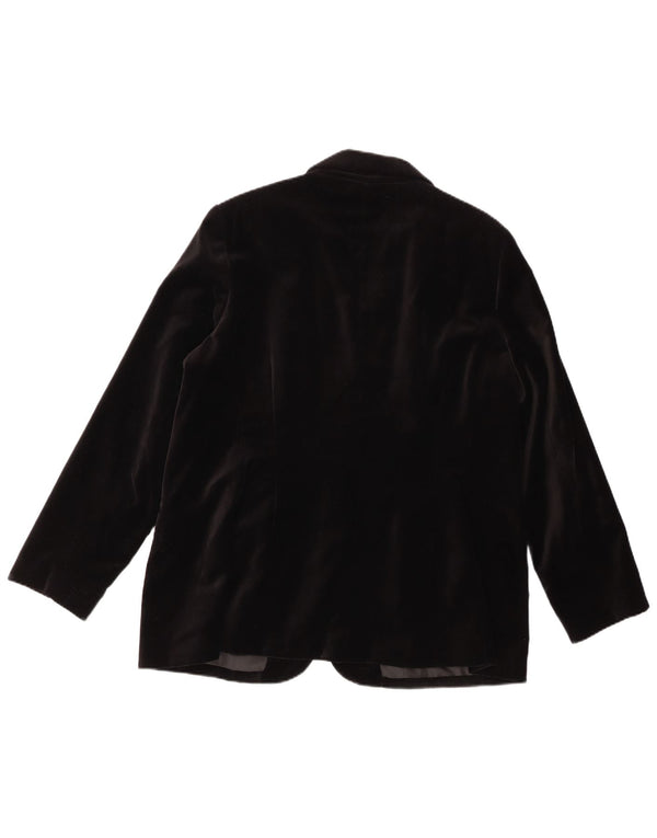 Damen-Blazerjacke aus Samt mit 2 Knöpfen, UK 22 3XL