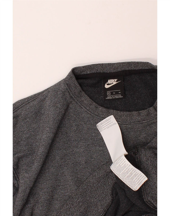 NIKE Mens Sweatshirt Jumper XL Grey Flecked Cotton Vintage Nike and Second-Hand Nike from Messina Hembry 