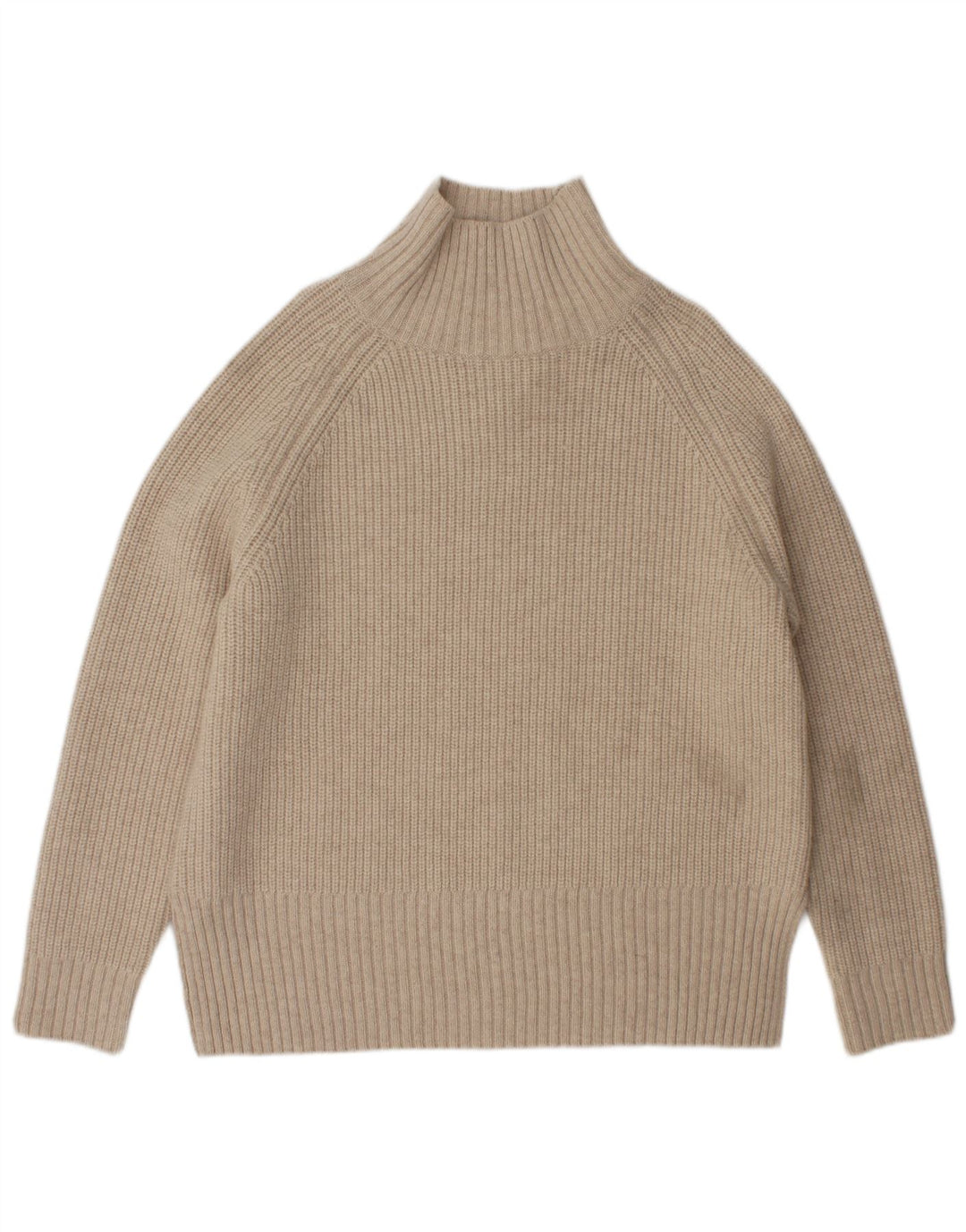 Zara Damen-Pullover mit Rollkragen, übergroß, Gr. 10, Größe S, beige Wolle