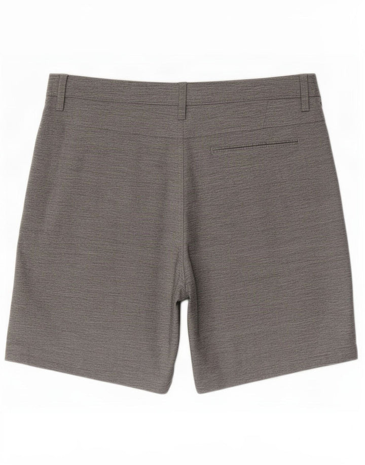 Hurley Herren-Chinoshorts, Größe L, W34, grau meliertes Polyester