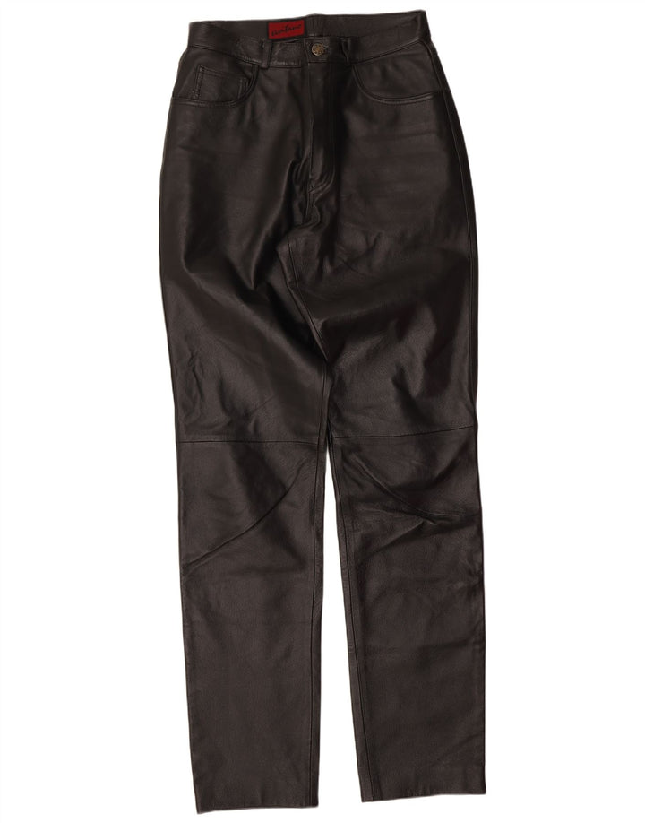 Avitano Damen Slim Lederhose EU 38 Medium W26 L33 Schwarz
